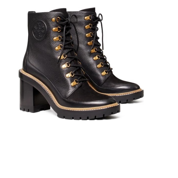Tory Burch Shoes - Tory burch mixed material lug boots